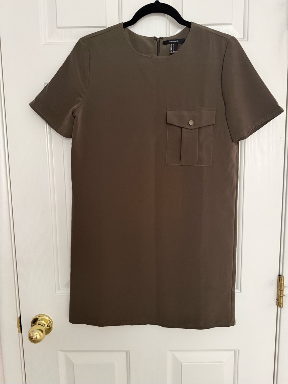 Forever 21 Olive Mini Dress with Utility Pocket